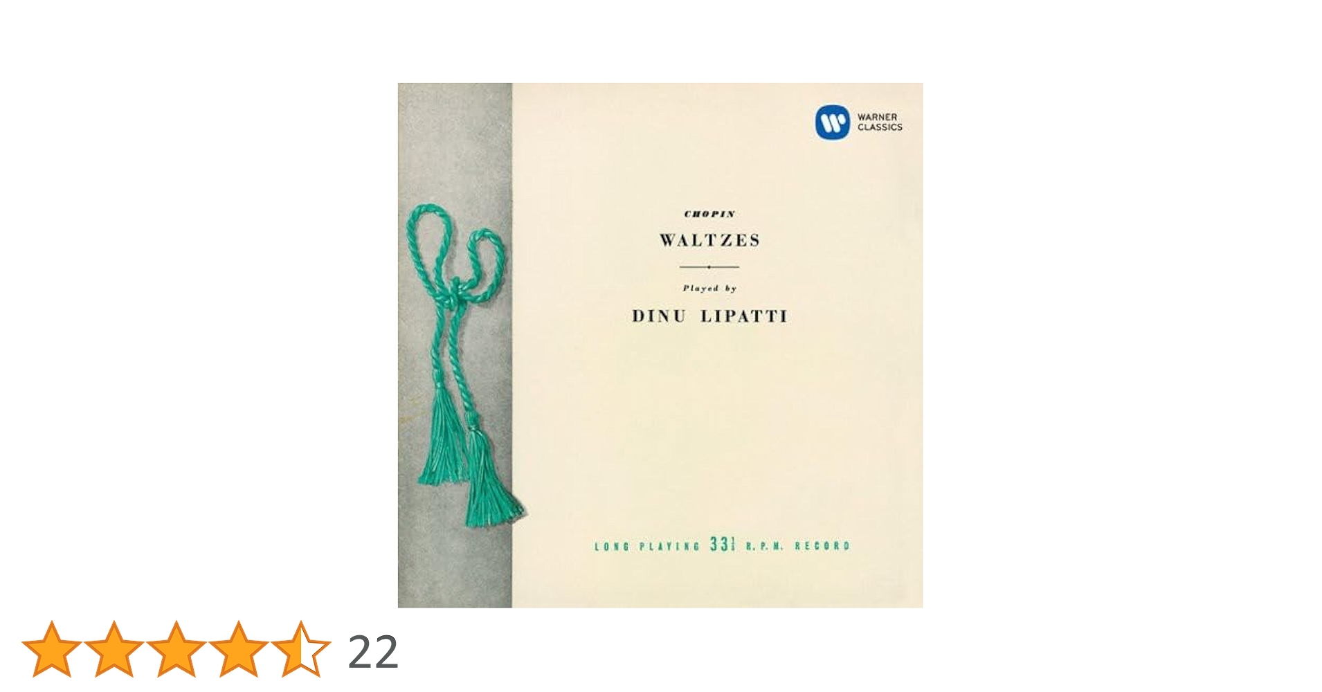 【売約済】リパッティ／ショパン:14のワルツ集 Dinu Lipatti / ディヌ・リパッティ「Chopin: 14 Waltzes